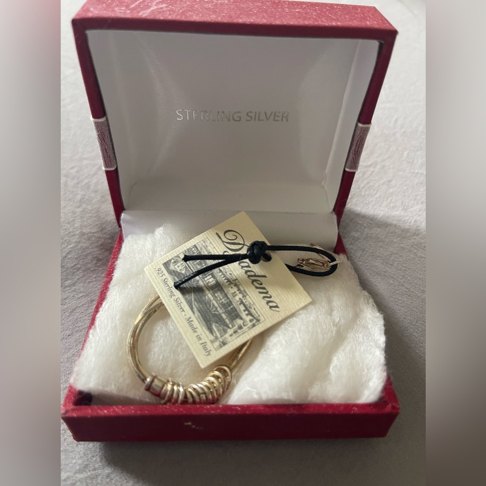 NWT .925 Sterling Silver Triple Strand Bracelet by Dyadema